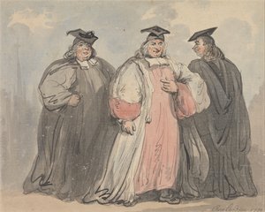 Three Clerical Scholars by Thomas Rowlandson